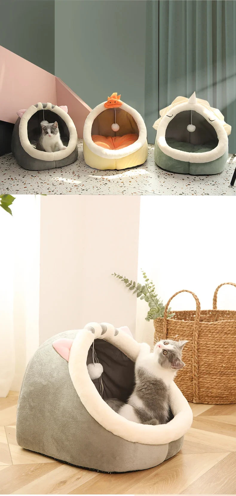 PawfectPet™ FluffyLounge – Gemütliches Haustierbett für Wintertage