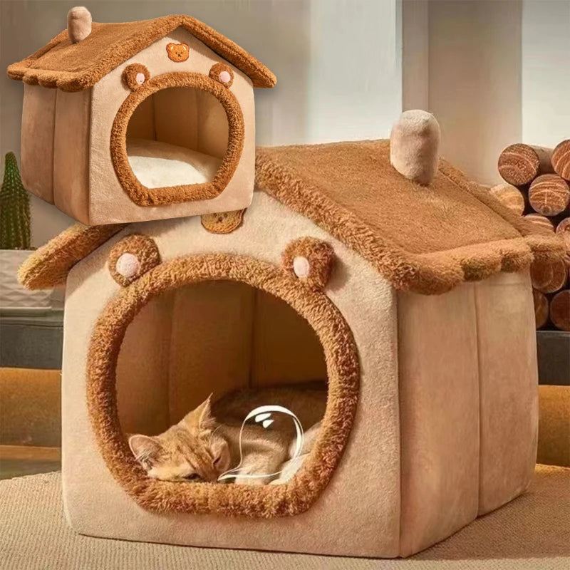 PawfectPet™ DreamHouse – Gemütliches Haustierhaus für alle Größen