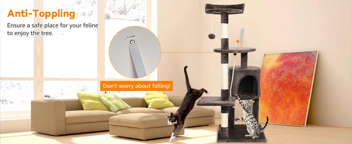 PawfectPet™ DreamTree – Kratzbaum mit Plattformen und Höhle