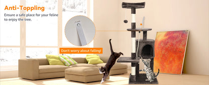 PawfectPet™ DreamTree – Kratzbaum mit Plattformen und Höhle