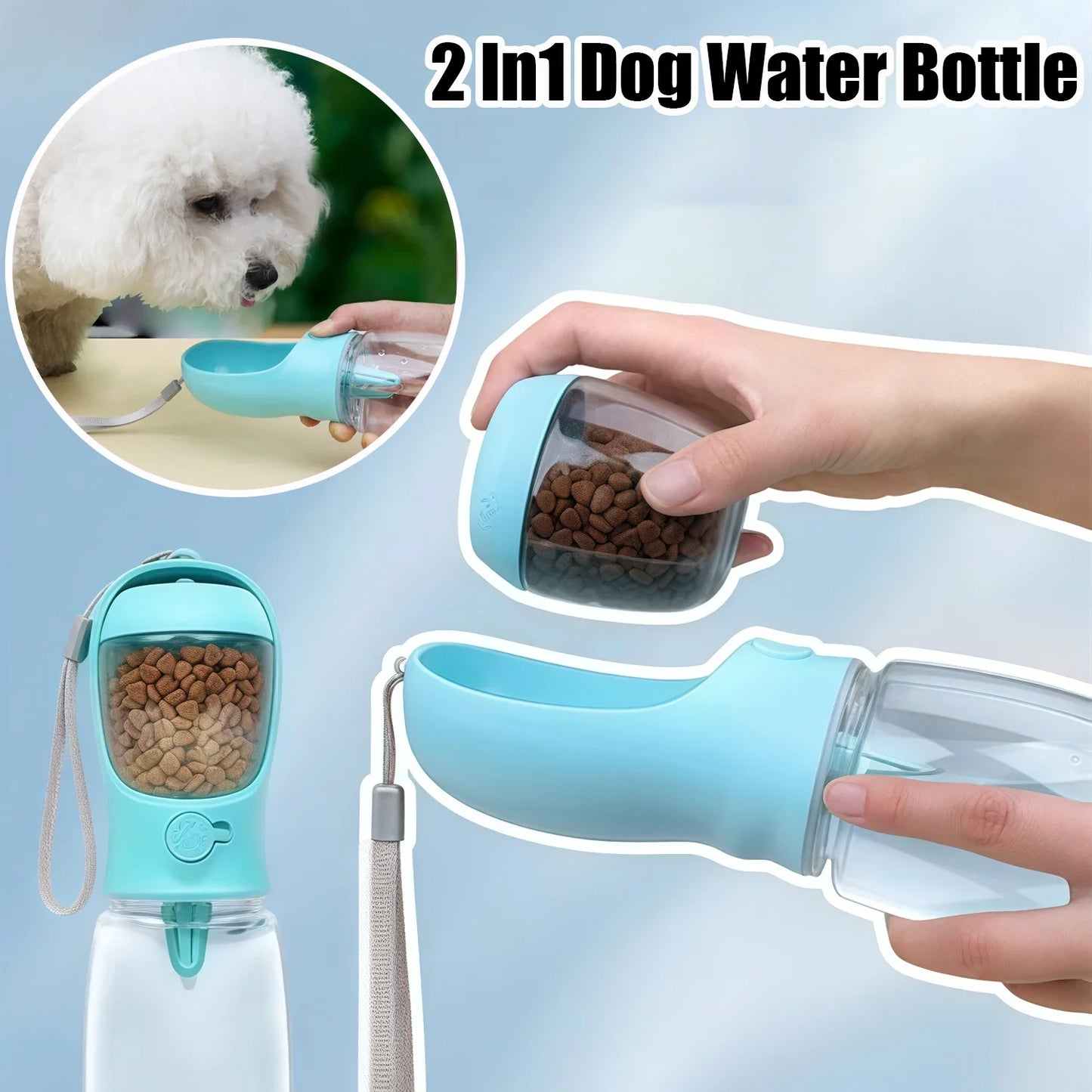 PawfectPet™ GoFeeder – Tragbare Wasser- und Futterflasche