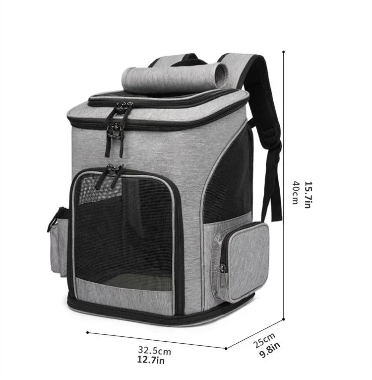 Breathable Pet Cat Carrier Backpack Foldable Pet Carrier Transport Travel Bag Expandable Large Capacity Creative for Cats Dogs