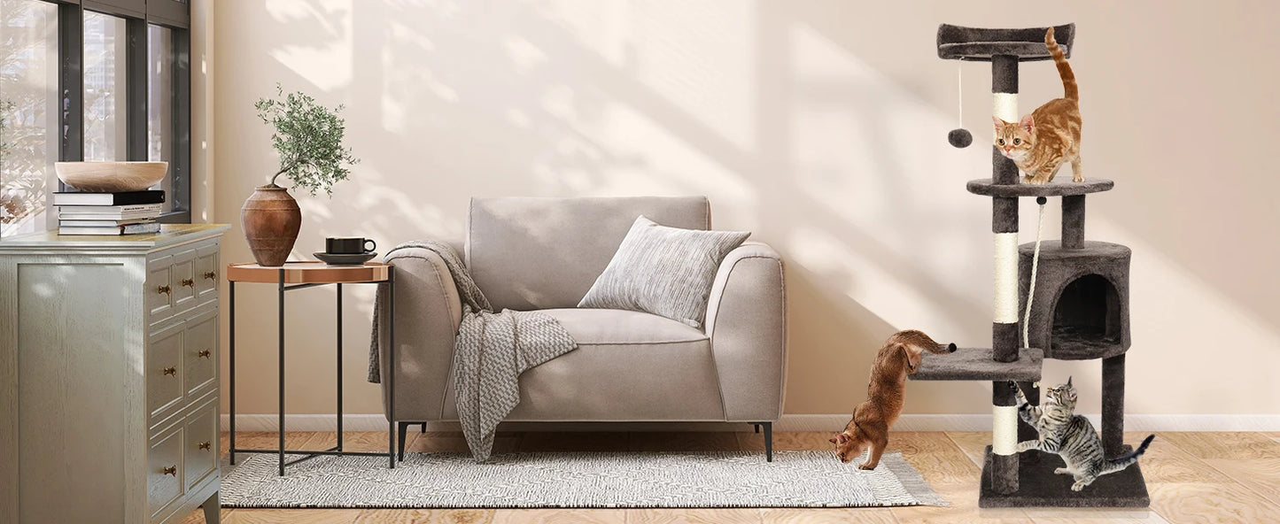 PawfectPet™ DreamTree – Kratzbaum mit Plattformen und Höhle