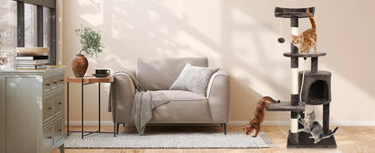 PawfectPet™ DreamTree – Kratzbaum mit Plattformen und Höhle