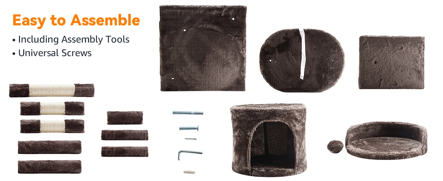 PawfectPet™ DreamTree – Kratzbaum mit Plattformen und Höhle